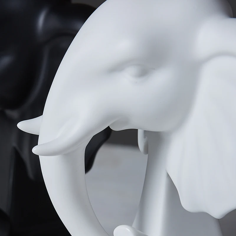 Скандинавские простые черно белые керамические головки слона Креативные