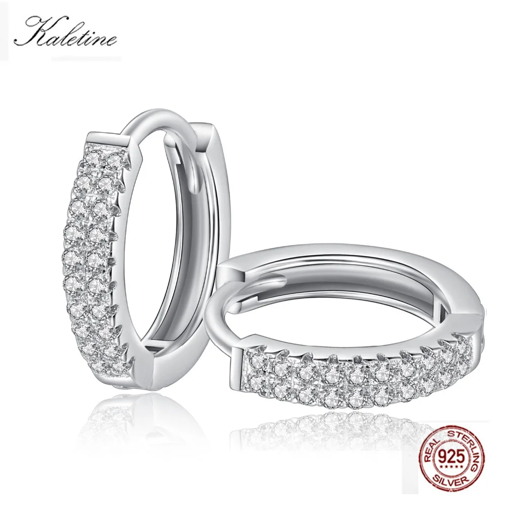 KALETINE, роскошный бренд, круглые серьги для женщин, чистый 925 пробы, серебро, белое золото, серьги-кольца, модные свадебные украшения