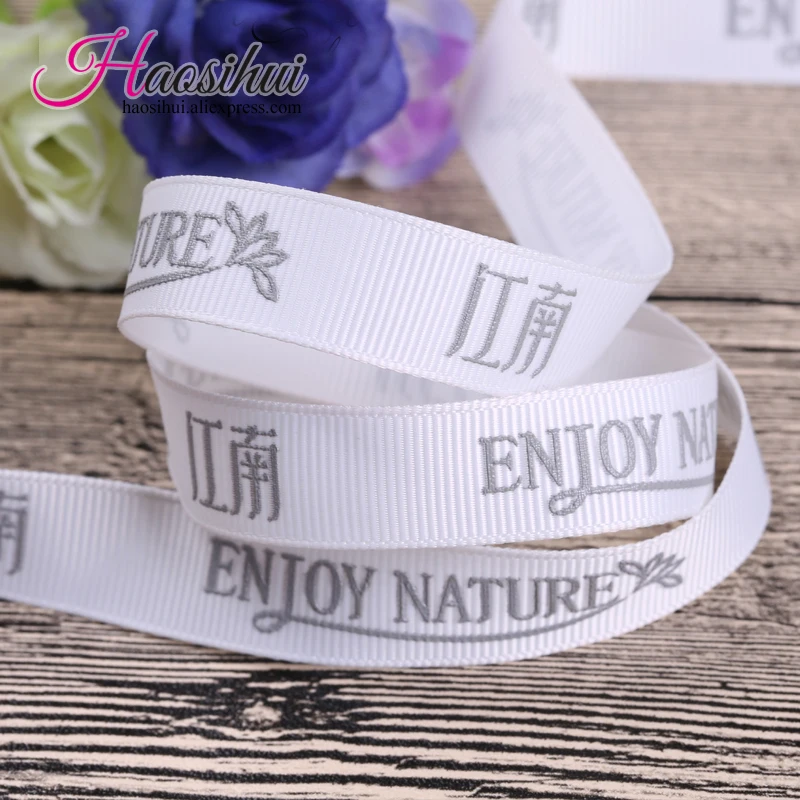 

HAOSIHUI 1-1/2''(39mm) Custom Bridal Shower Ribbon with Names on it for a Wedding Grosgrain 100yards/lot