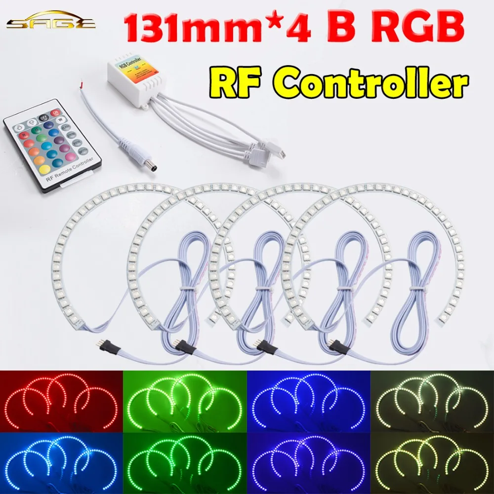 Бегемот RF Control ler 4x131 мм B RGB светодиодный фонарь с ангельскими глазками