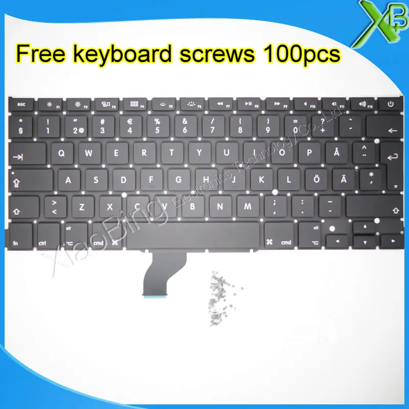 5 шт. Новинка для MacBook Pro Retina 13 3 &quotA1502 SE шведская клавиатура + 100 винтов клавиатуры