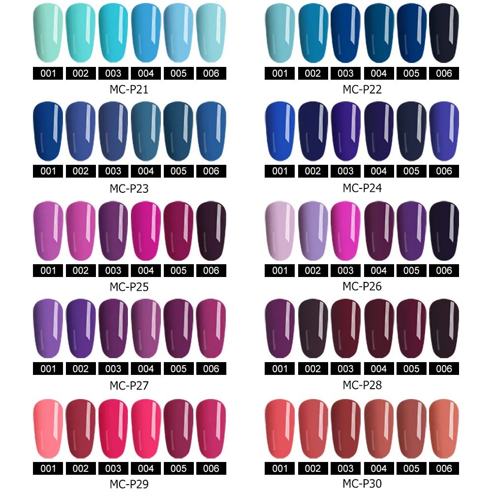 Набор акриловых гель лаков для ногтей 6 Вт|Комплекты и наборы| |