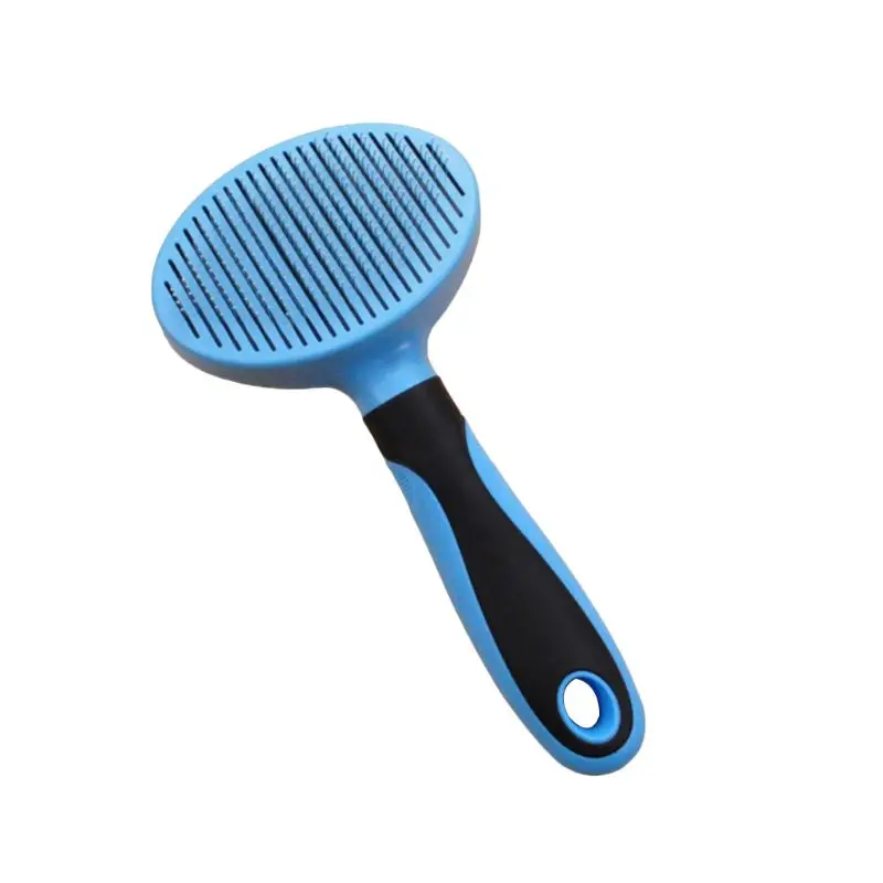 Blue Black Тип Расческа для домашних животных, кошек, собак, общего назначения, автоматическое удаление волос, самоочищающиеся расчески для домашних животных - Цвет: Blue Black