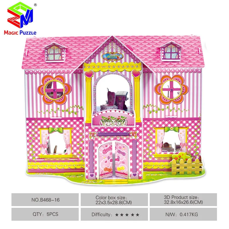 Магия головоломка DIY головоломки 3D мультфильм дом номер Замок принцессы коттедж
