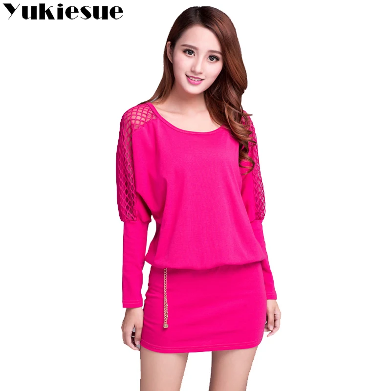 Винтажное женское платье 2018 лето осень открытое с длинным рукавом летучая мышь