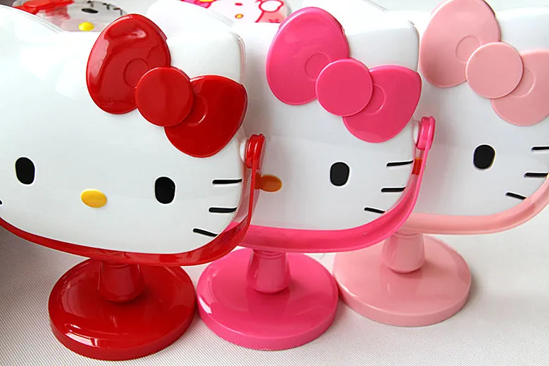 Новинка зеркальный столик для макияжа с бантиком и принтом Hello Kitty девочек