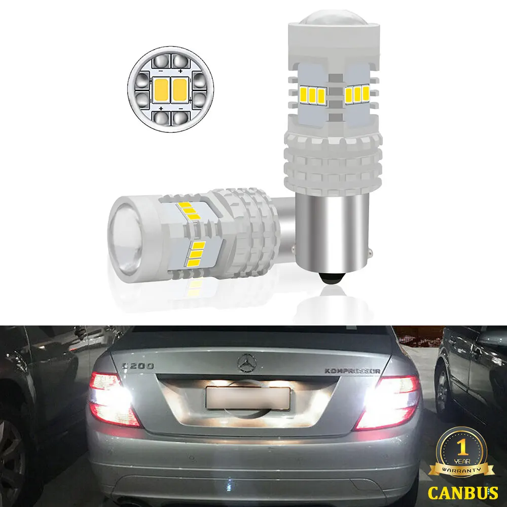 CANbus Белый P21W светодиодный светильник для Mercedes C class W203 C180 C200 C220 C230 C240 C270 C280 C300 C320 C350