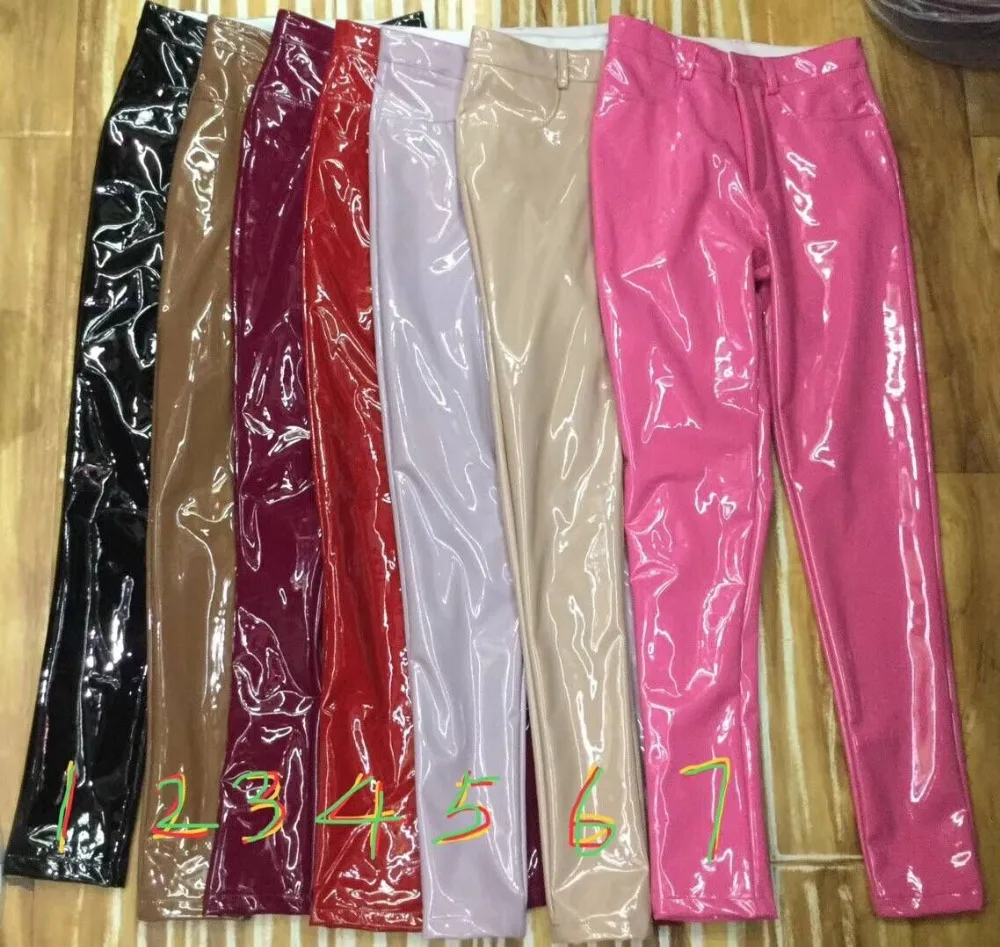 

Женские облегающие брюки из ПУ кожи, 7 цветов