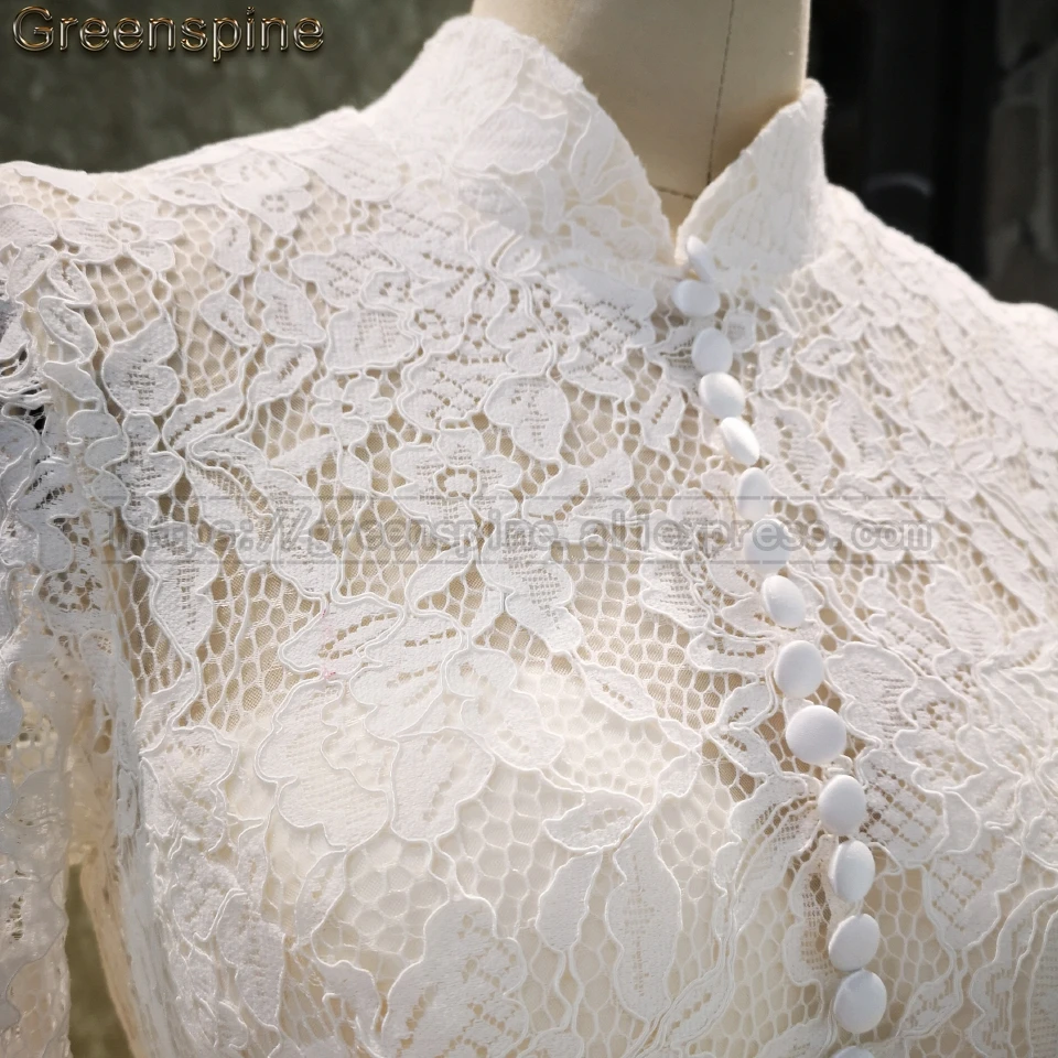 Greenspine African Tulle Wedding Dresses Lace Bridal Gowns Half Sleeve Brautkleider Hochzeitskleid Wedding Dress Plus Size