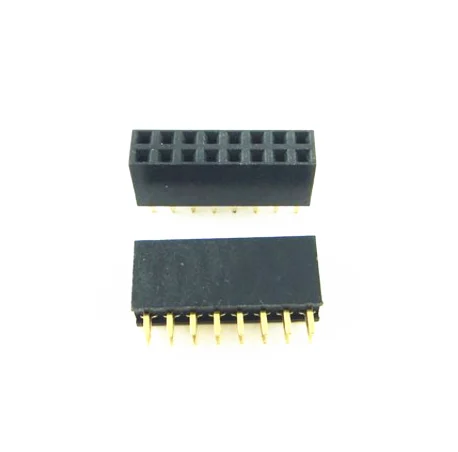 

100pcs/lot 2.54mm 2X8Pin Double Row Female 16P Straight Header Pitch Socket Strip