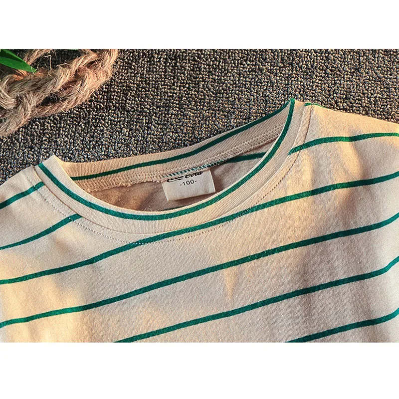 1-5 Years Clothes Set For Baby Boys Casual Striped T-Shirt + Short Pant Toddler Boy Soorts Outfits Kids Summer | Детская одежда и