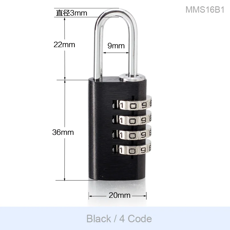 4 Digit Black Можно установить свой собственный замок с паролем для секретного блокнота маленькая мебель ящик для шкафа чемодан сумка для хранения значный кодовый замок - Цвет: 4 Digit Black
