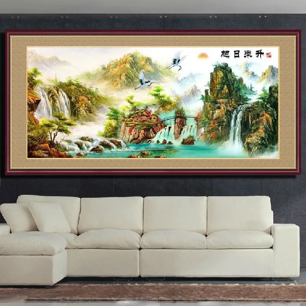 Вышивка в упаковке высокое качество наборы крестиков водопад восход фея земля