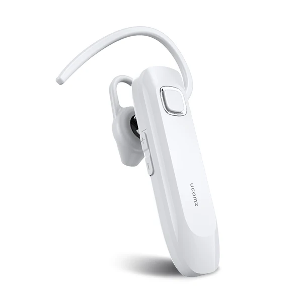 Белый UCOMX Бизнес Bluetooth гарнитура с микрофоном Беспроводной наушники Ушные крючки Bluetooth наушники для безопасного вождения громкой связи Bluetooth динамик - Цвет: Белый