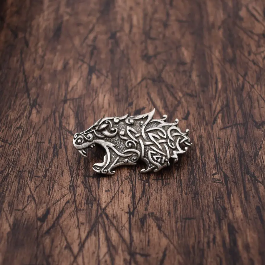 STYLE 2 Viking Odin'S Wolf Vantage брошь Кельтский Узел Искусство скандинавские ювелирные изделия - Окраска металла: STYLE 2