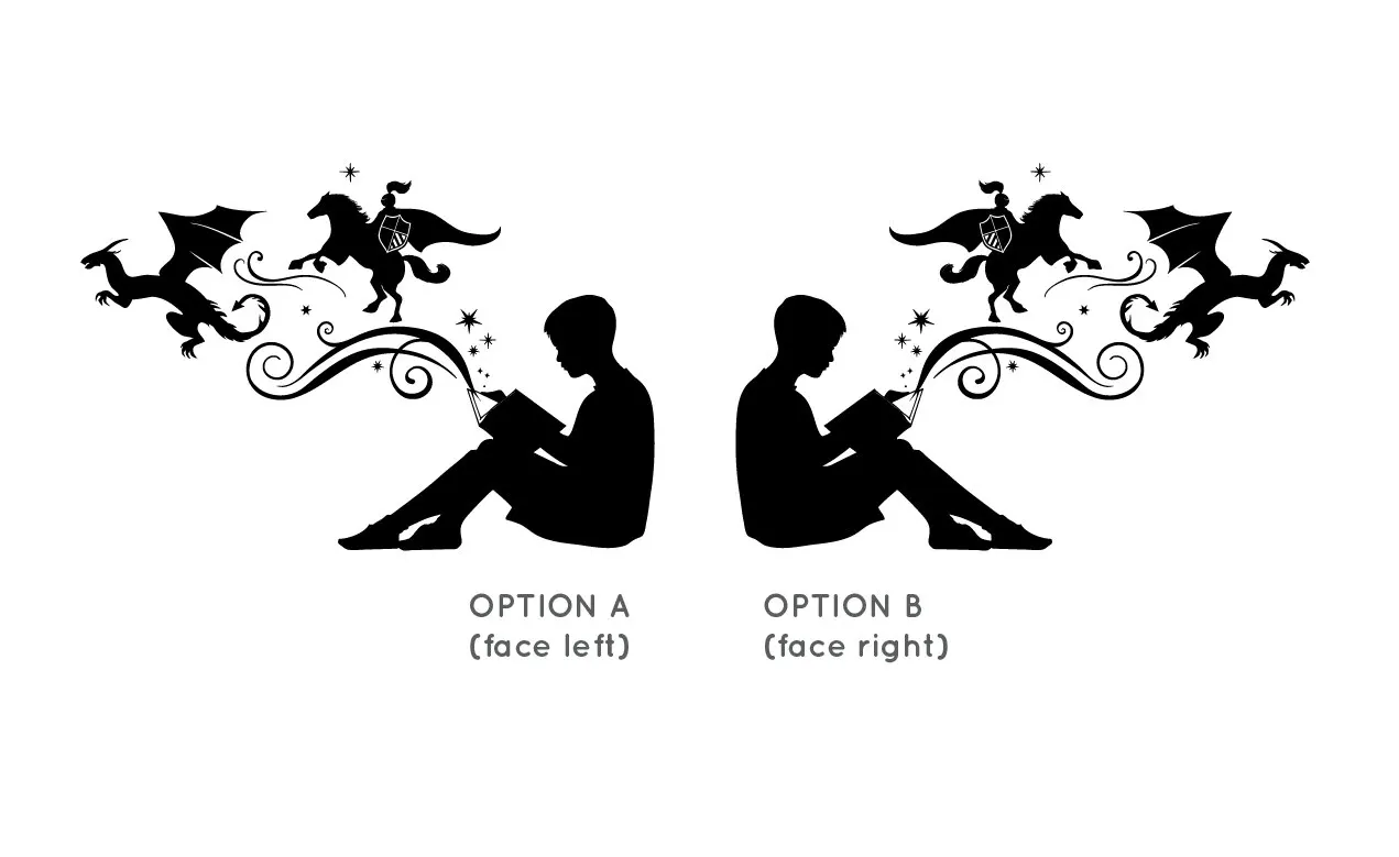 Мальчик чтение Волшебная книга настенные наклейки виниловые художественные для
