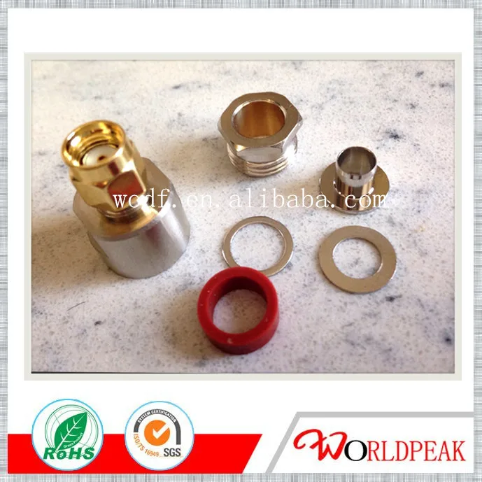 

Free shipping RP SMA Male clamp straight for LMR300 cable