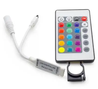 

Mini 24 keys dimmer RGB wireless Remote Controller for LED strip 72w 12v 6a