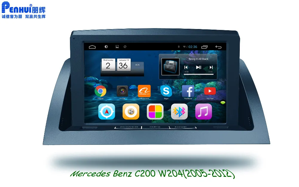 Сенсорный экран android мультимедийный плеер автомобиля монитор для mercedes benz C200 w204
