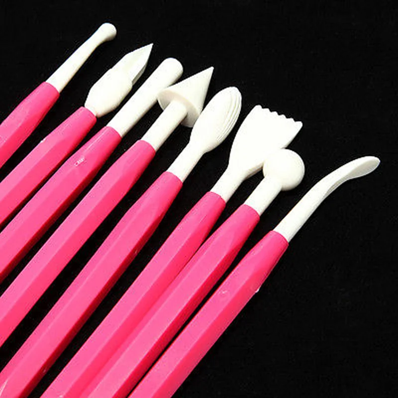 8 шт. двойные (16 форм) инструменты для лепки из красного пластика DIY торты