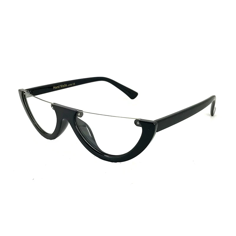 2020 Half Frame Women Cat Eye Sunglasses Hot New Arrival Fashion Ladies Pink Tint/Clear Lens Shades | Аксессуары для одежды