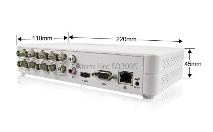 ONVIF NVR Мини 8 канальный гибридный видеорегистратор HDMI 1080P H. 264 P2P Облачная сеть