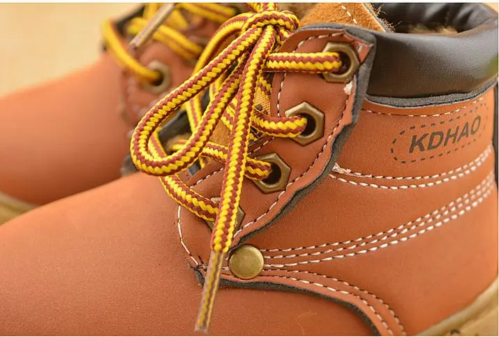 Ботинки для мальчиков и девочек обувь детские теплые ботинки на толстой