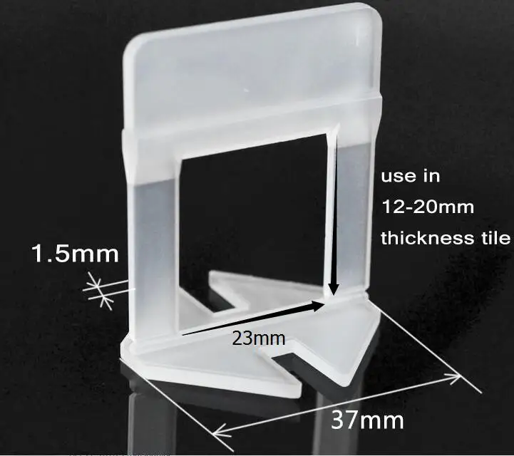 Зажим для системы выравнивания плитки 1 5 мм толщины от 12 до 20 в пакете продажа 100