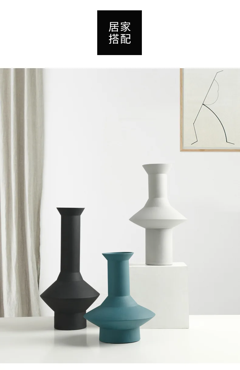 Керамическая ваза Morandi зеленый серый черный настольные вазы для цветов дома Свадебные аксессуары для спальни современные украшения гостиной