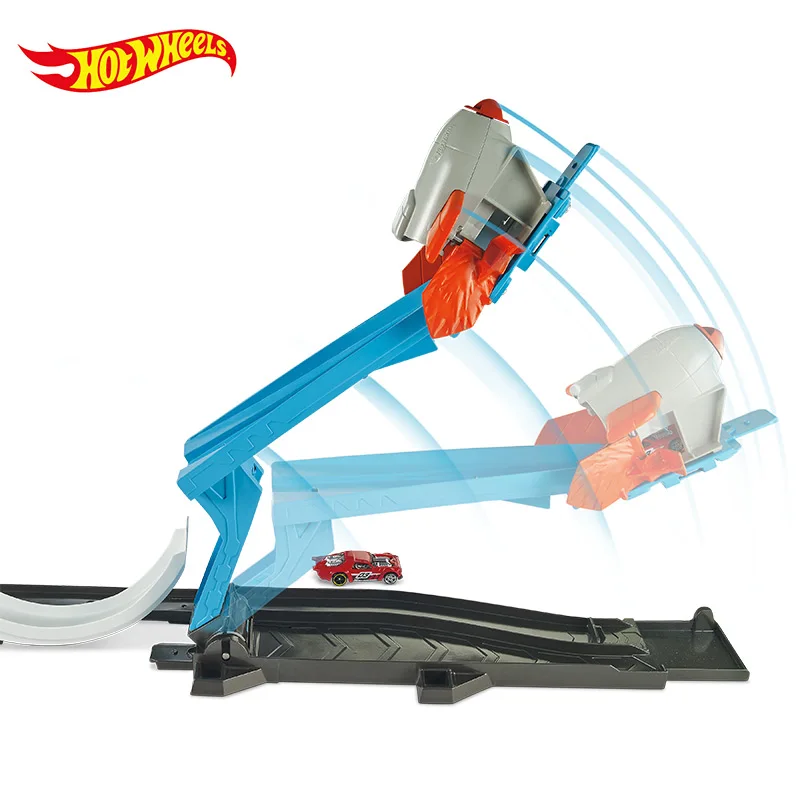 Новые горячие колеса трек автомобиль игрушка Hotwheels ракета Запуск трюк разнообразие прыжок трек мальчик автомобиль игрушка лучший подарок на день рождения FLK60