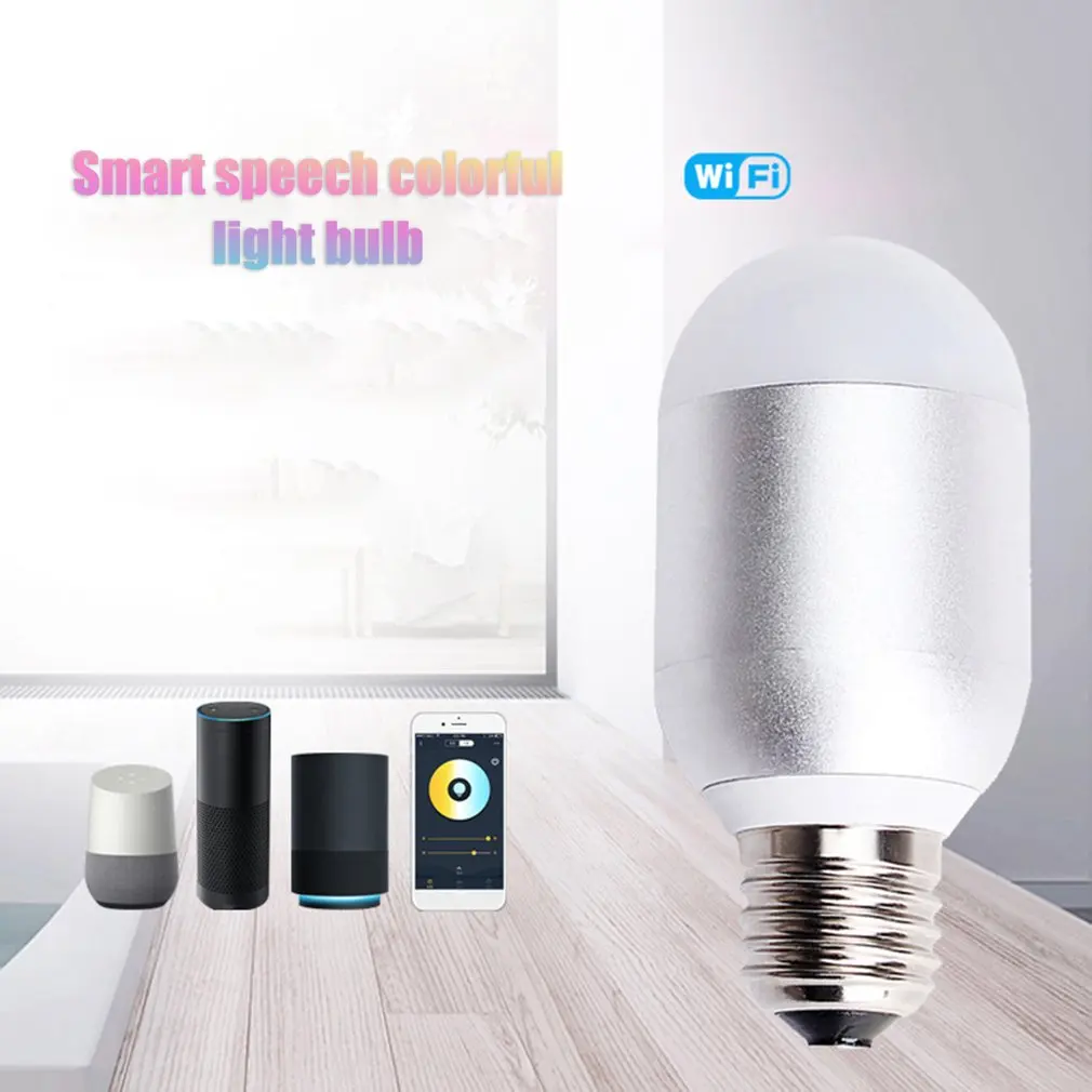 Smart Светодиодный лампочки Wi Fi Remote Управление голос Алюминий Регулируемый Яркость