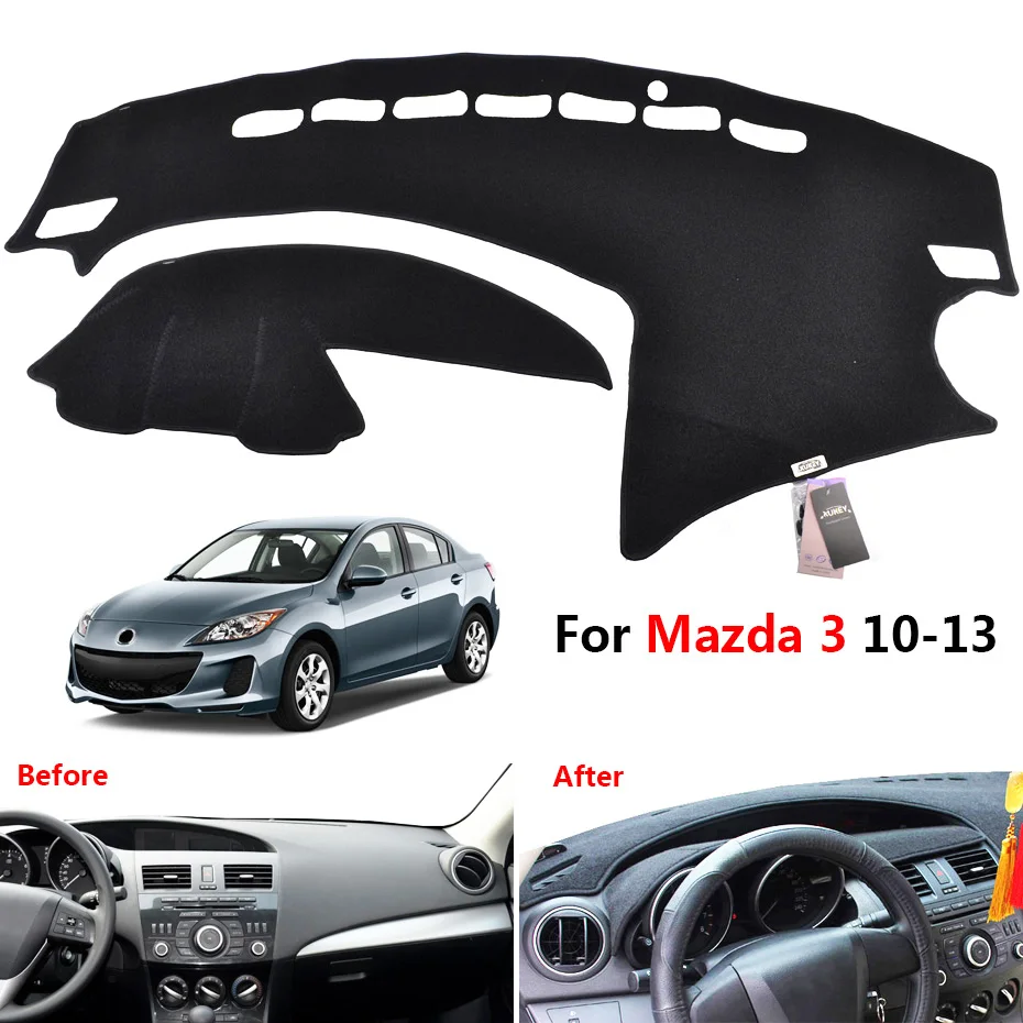 Mazda3-LHD 10-13 Автомобиля тире крышка коврик приборной панели крышки для коврового покрытия для Mazda3 Mazda 3 Axela 2003 2005 2006 2008 - Название цвета: Mazda3-LHD 10-13