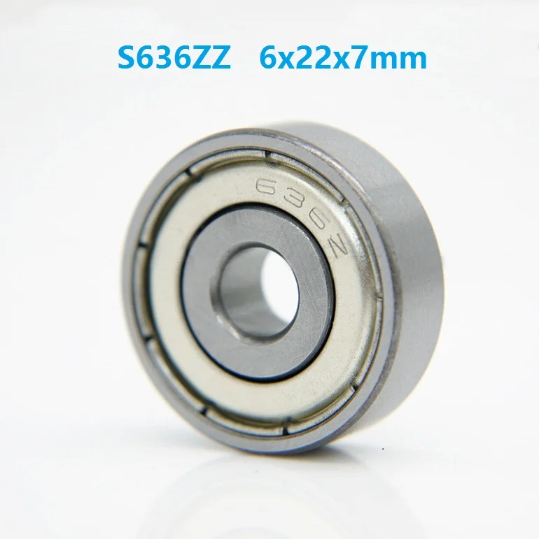 20 шт./лот S636ZZ S636 ZZ 6*22*7 мм миниатюрные подшипники из нержавеющей стали с глубоким