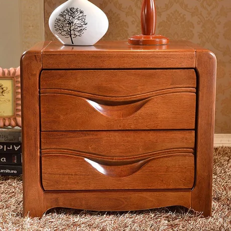 Тумбочки мебель для спальни домашняя тумбочки из массива дерева с двумя ящиками