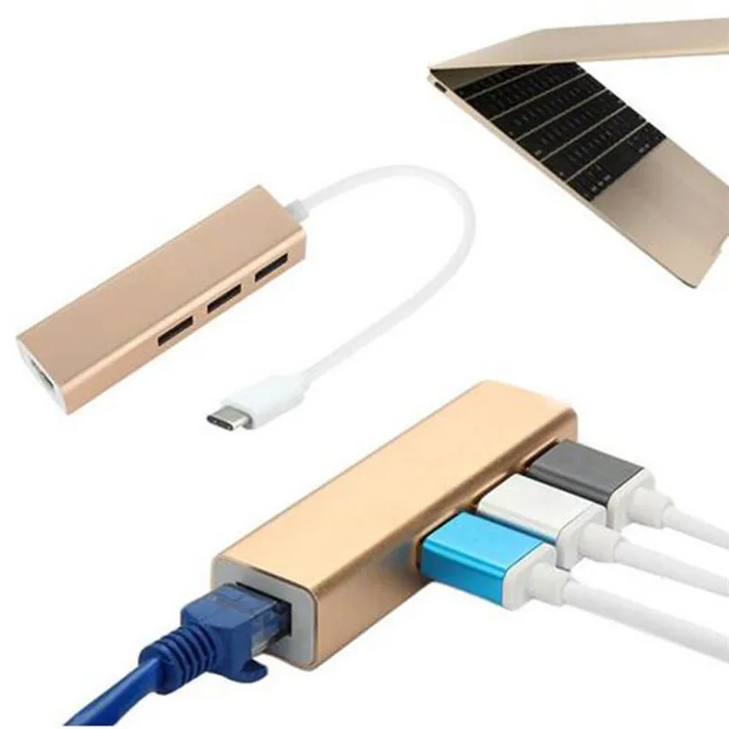 Концентратор USB 3 1 Type C на 0 порта RJ45 1000 Мбит/с|Адаптеры Type-C| |