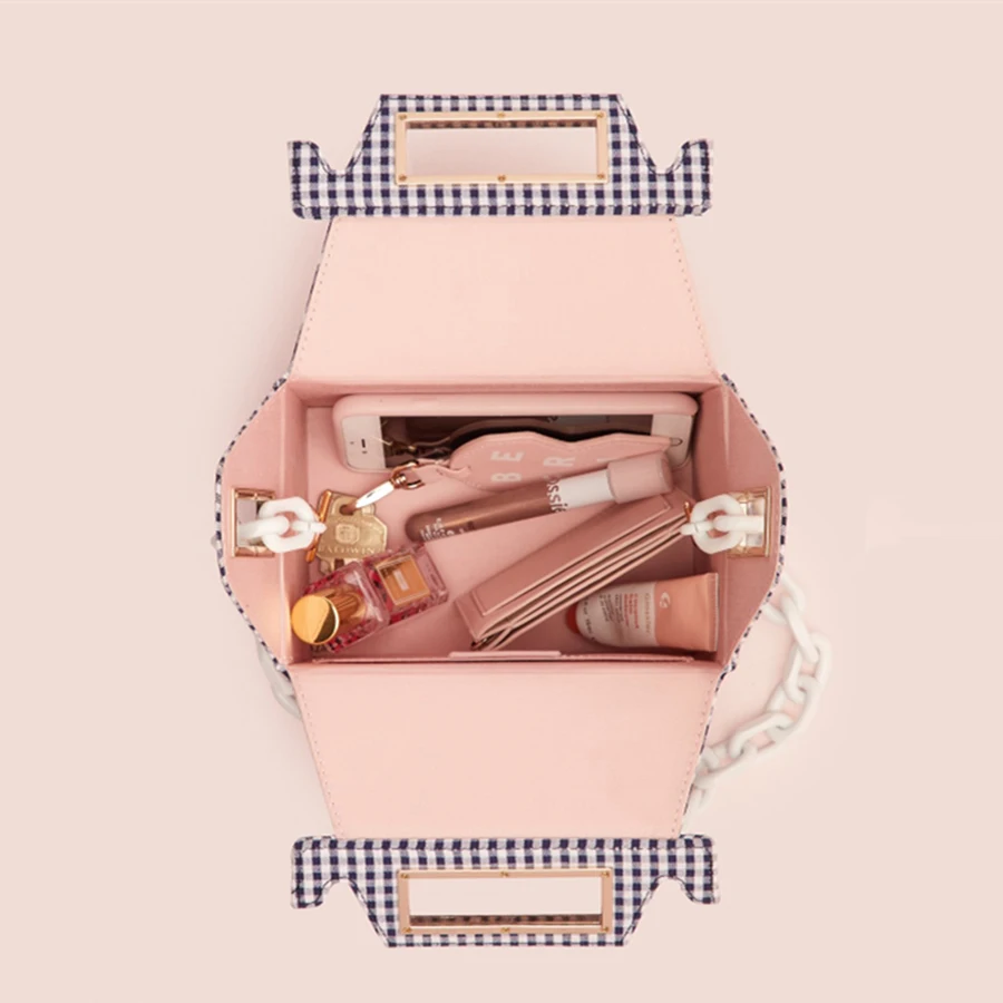 Ins/холщовые акриловые сумочки с цепочкой для женщин вельветовые цветные