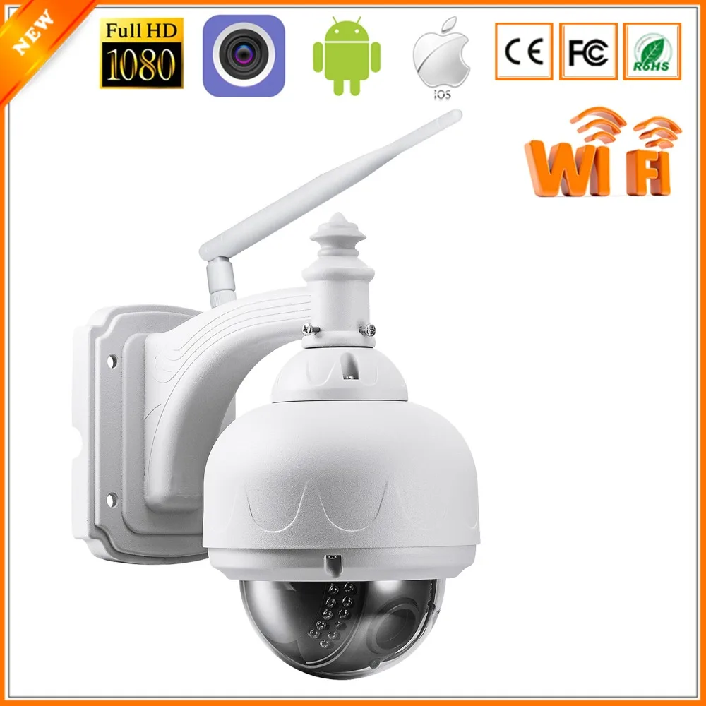BESDER скоростная купольная IP камера WiFi 1080P 960P Мини уличная видеонаблюдения PTZ 5X авто