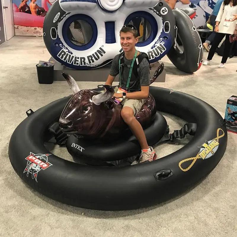 Intex PBR надувная вода гигантский надувной бык плавательный бассейн поплавок игрушки кататься на пляже с ручками