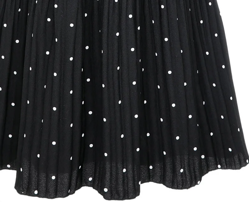 Женское плиссированное платье CHICEVER черное Повседневное большого размера с