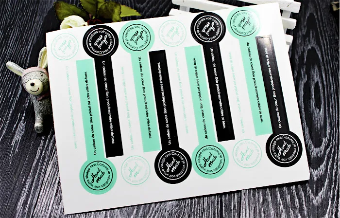 12 шт./лист в форме ленты значки на палочке стикеры из крафтовой бумаги ярлыки