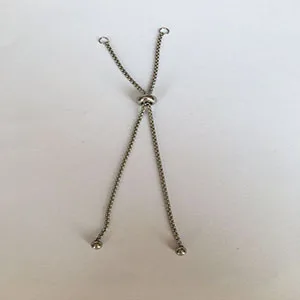 steel color 20 шт./лот, регулируемая цепочка из нержавеющей стали, ползунок/ползунок, РАСШИРИТЕЛЬ ЦЕПИ для ювелирных изделий, ожерелья, браслетов, аксессуаров, 5 цветов - Цвет: steel color