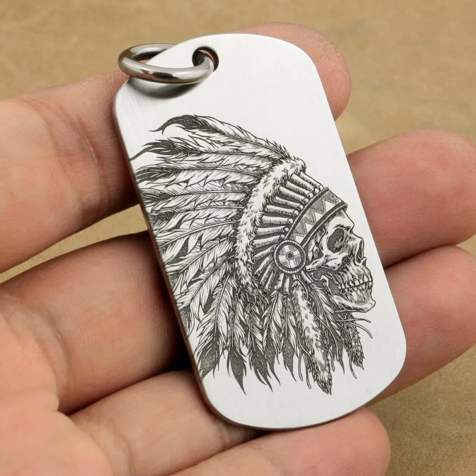 Мужская подвеска в виде черепа из нержавеющей стали 316L|pendant dog|tag pendantstainless steel skull