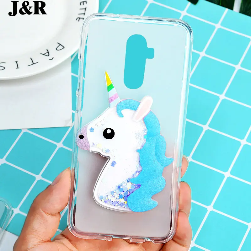 DIY Owl Case For Oukitel U18 U 18 Silicone cover Soft Bling Quicksand Dynamic Liquid Glitter Fashion Animal Unicorn Bags |