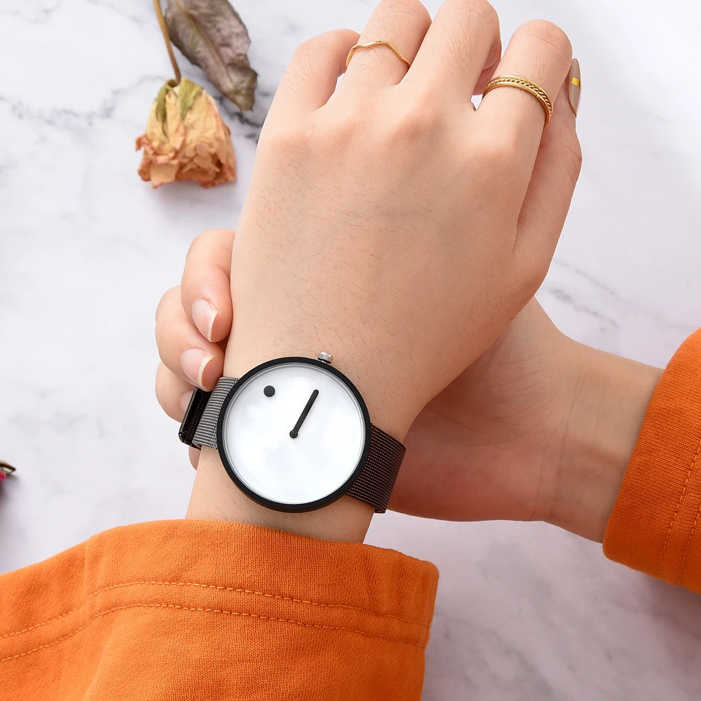 Женские часы модные роскошные высококачественные черные металлические сетчатые