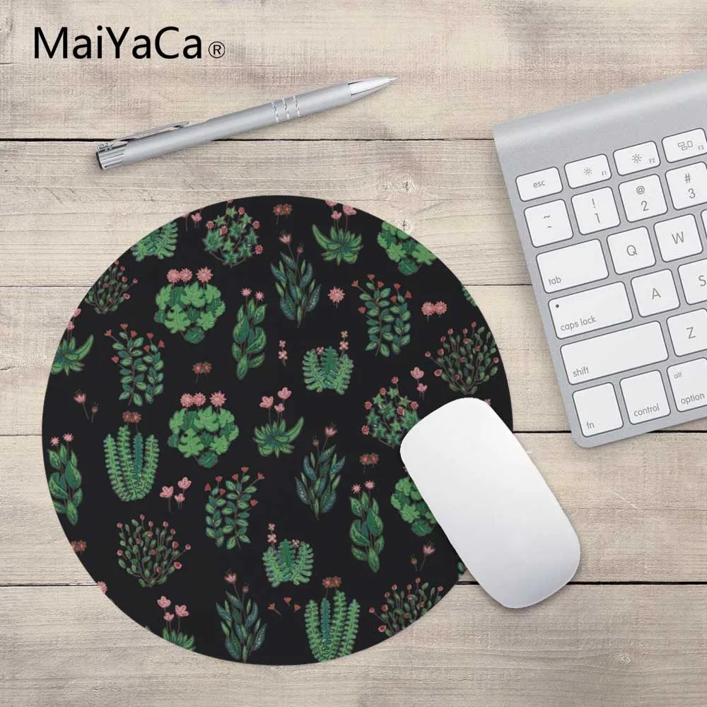Коврик для мыши MaiYaCa garden woe prints, маленький размер, круглый коврик для мыши, Нескользящий Резиновый Коврик