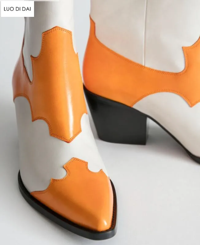 Женские разноцветные ботильоны на блочном каблуке с вышивкой для вечеринок в