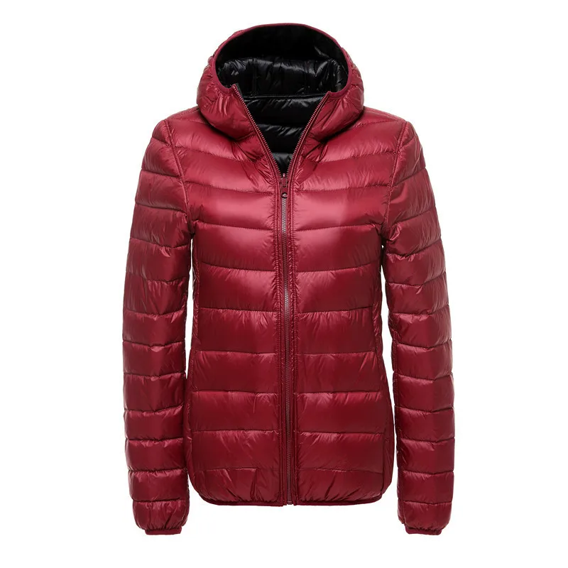 Зимние женские куртки сверхлегкая пуховая куртка женская верхняя одежда с
