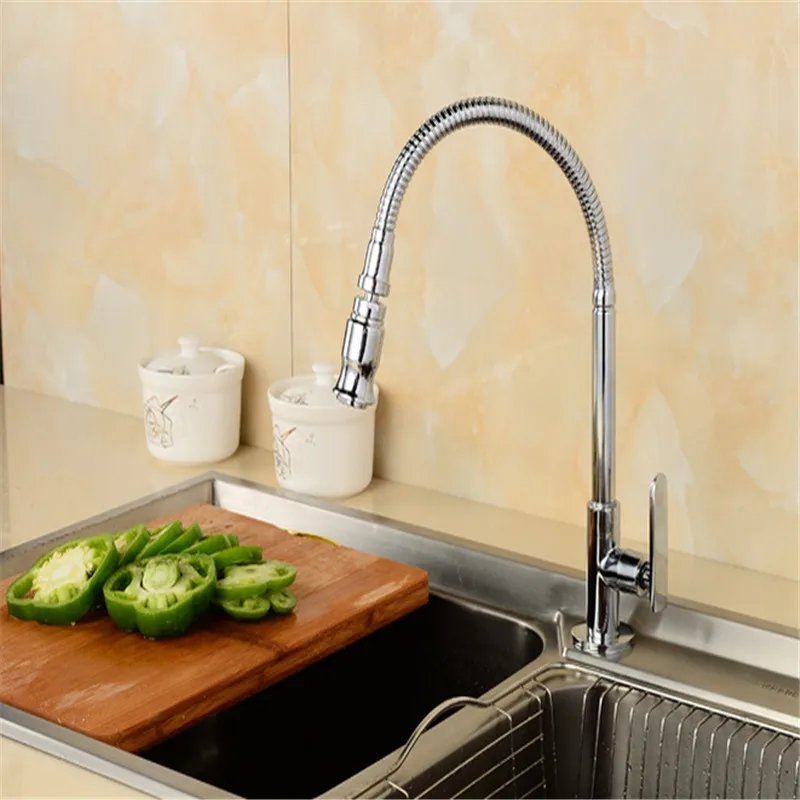 Смеситель для кухни из твердой латуни однорычажный кран на раковину одно