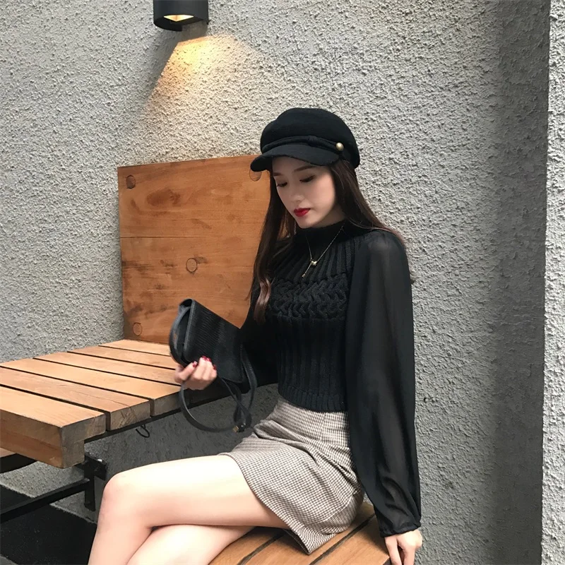 Vestidos дизайнер женская одежда вязание свитер Корея Весна Осень Зима бренд
