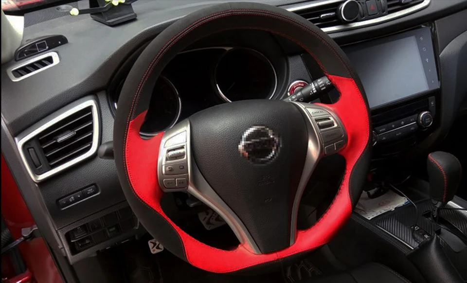 Автомобильный верный чехол рулевого колеса автомобиля для nissan almera n16 tiida teana murano qashqai j10 рулевое колесо автомобильные аксессуары